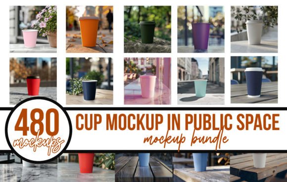 Download Cup Mockup in Public Space Mockup Bundle - Premium Resources