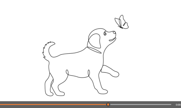 Download Animated Playful Puppy Flying Butterfly - Animated Collection
