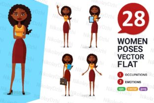 Download African Woman Animated Vector Set - Animated Collection