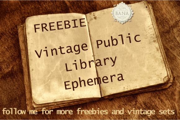 Download FREEBIE Vintage Public Library Ephemera - Public Collection