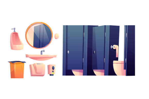 Download Public Toilet Interior Set - Premium Resources