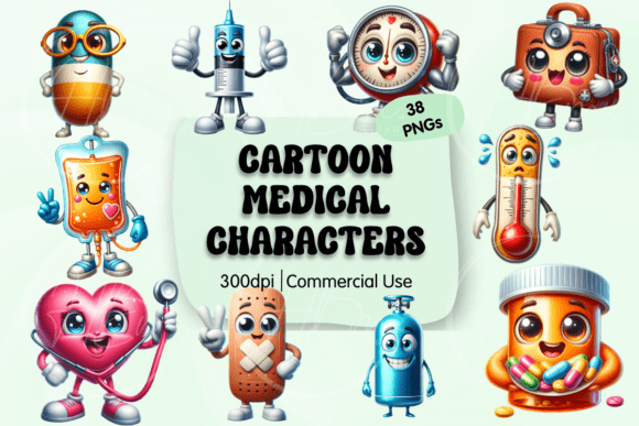 Download Cute Cartoon Medical Characters Clipart - Cute Collection
