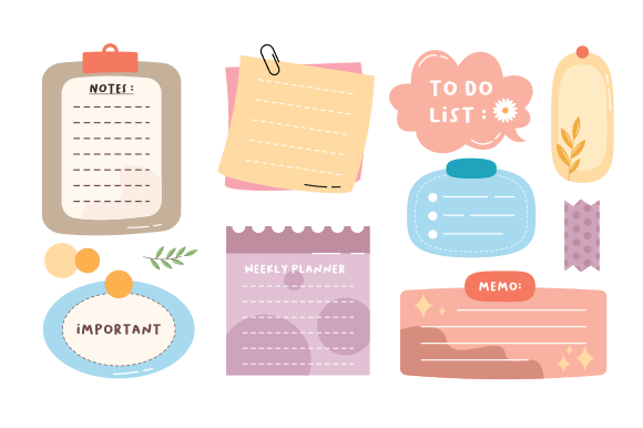 Download Cute Hand-Drawn Bullet Journal Element - Cute Collection