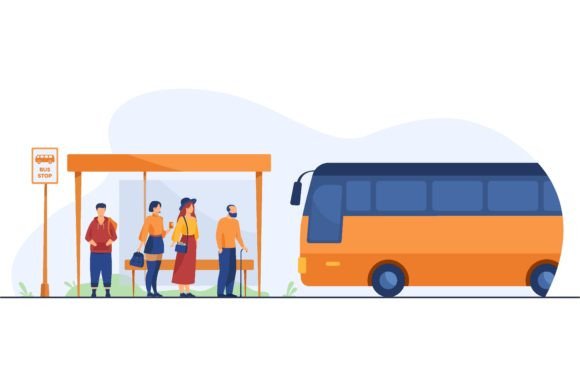 Download Passengers Waiting for Public Transport - Premium Bundle