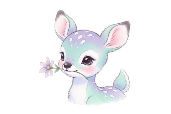 Download A Charming Animated Cartoon of a Deer Wi - Premium Resources