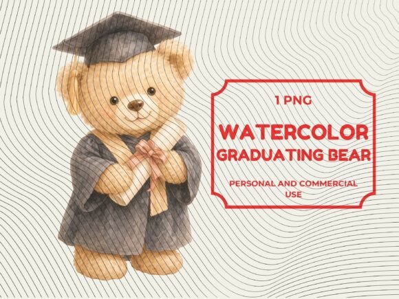 Download Watercolor Graduate Bear Diploma PNG - Diploma Collection