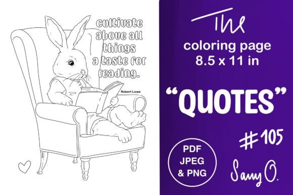 Download Public Domain Quotes Rabbit Reading Book - Public Collection