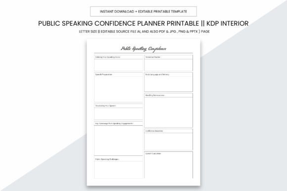 Download Public Speaking Confidence Planner - Premium Resources