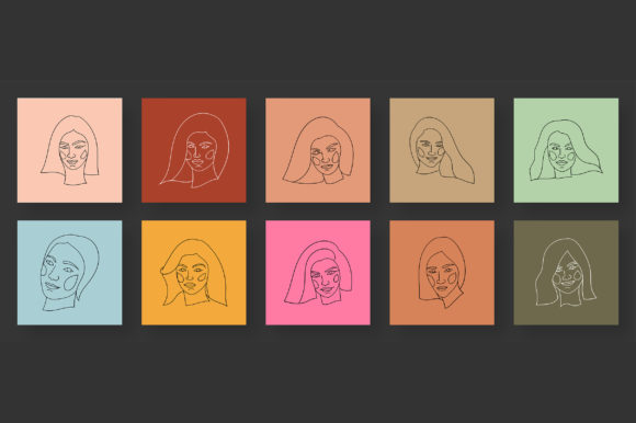 Download Cute Line Art Poster Illustration Set - Cute Collection
